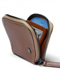 Bellroy Hazelnut Leather Zip - Folio Mini Sustainable Card Wallet -Fatbuddha Store folio mini hazelnut p35569 117022 medium