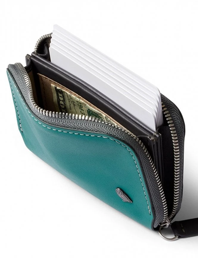 Bellroy Folio Mini Teal Eco-Tanned Leather Zip Wallet 7 Bellroy Folio Mini Teal Eco-Tanned Leather Zip Wallet - Image 5