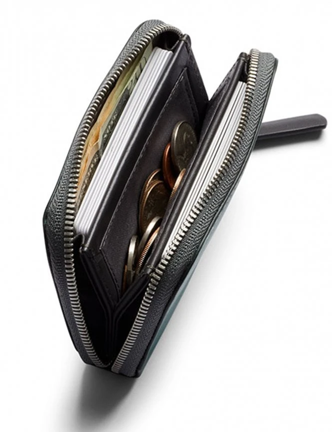 Bellroy Folio Mini Teal Eco-Tanned Leather Zip Wallet 10 Bellroy Folio Mini Teal Eco-Tanned Leather Zip Wallet - Image 8