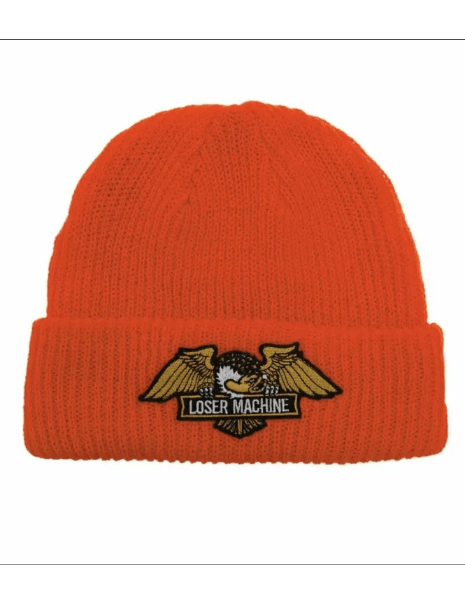 Loser Machine Frank Glory Beanie Orange – 'Destroy' Embroidery Cuffed Knit Hat 3 Loser Machine Frank Glory Beanie Orange – 'Destroy' Embroidery Cuffed Knit Hat
