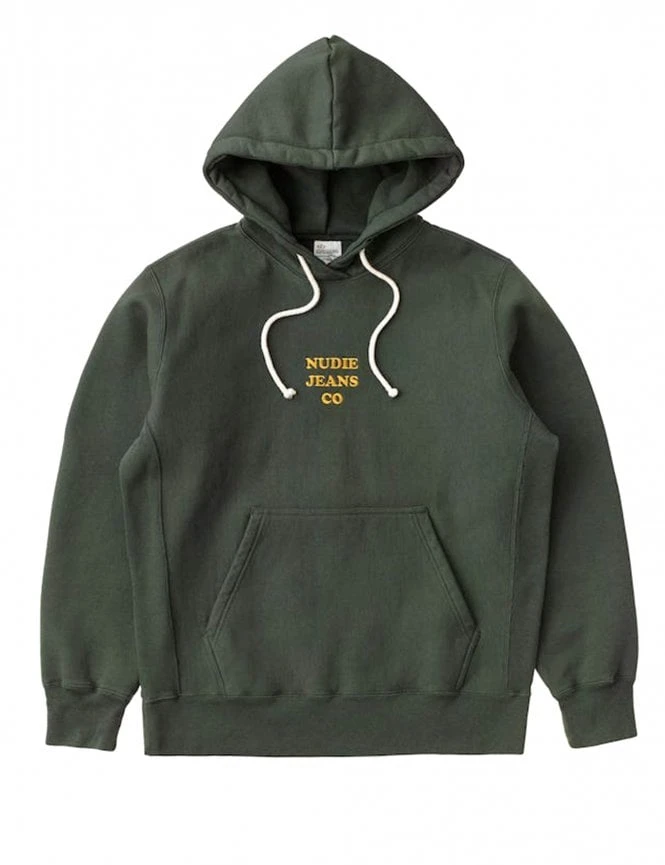Nudie Jeans Fredrik Hooded Sweatshirt - Racing Green 3 Nudie Jeans Fredrik Hooded Sweatshirt - Racing Green