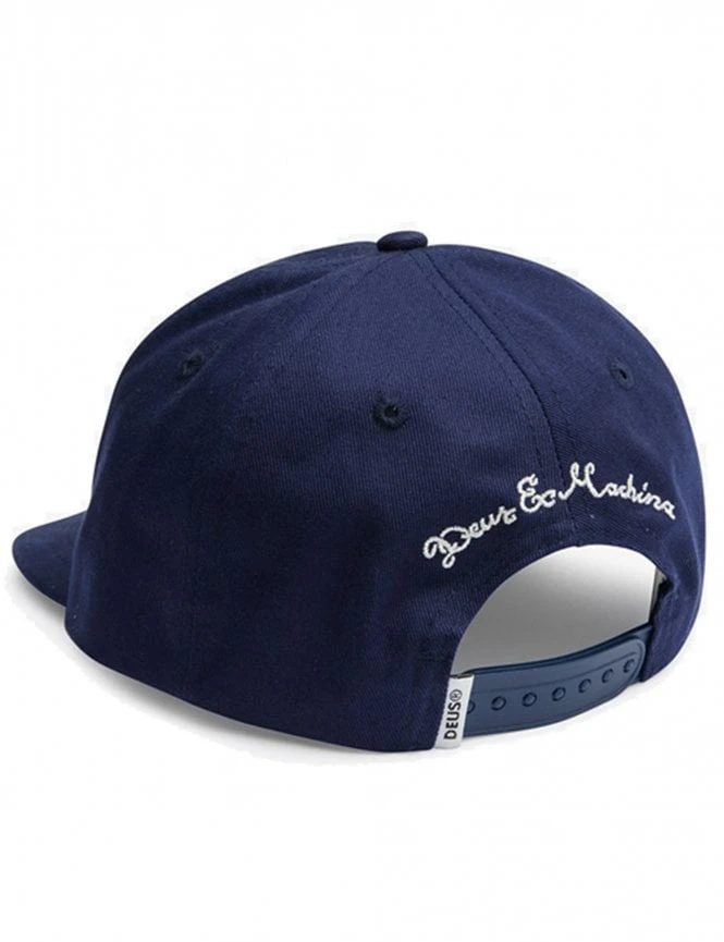 Deus Ex Machina Frontiers Navy with White Rope – Embroidered Patch Flat Brim Snapback Hat 4 Deus Ex Machina Frontiers Navy with White Rope – Embroidered Patch Flat Brim Snapback Hat - Image 2