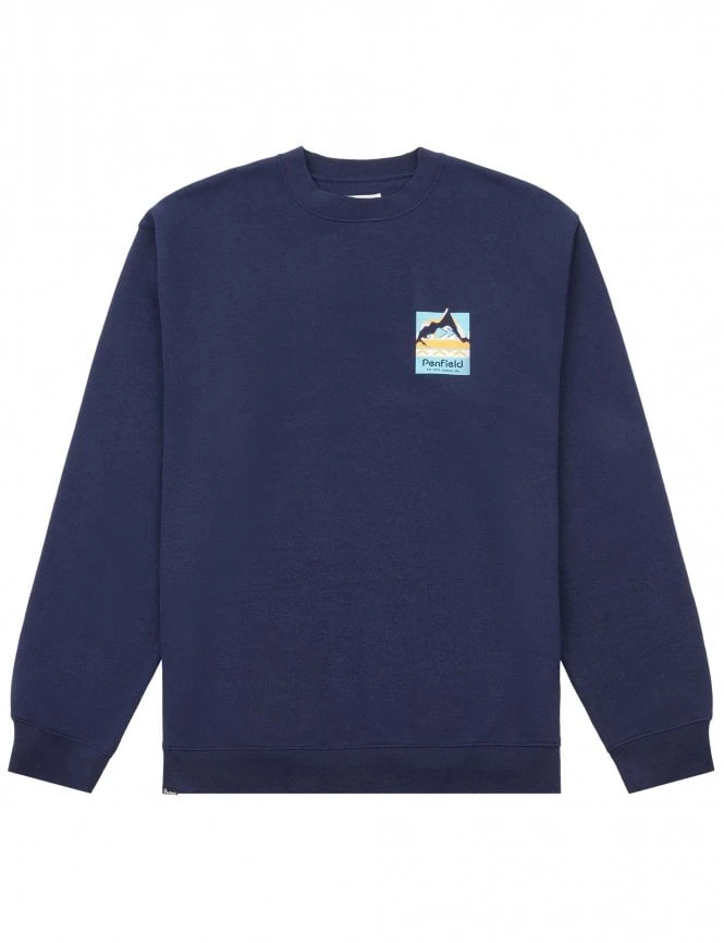 Penfield Geo Back Print Sweat - Navy Blazer 4 Penfield Geo Back Print Sweat - Navy Blazer - Image 2