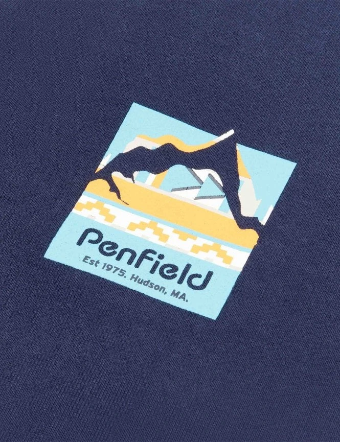 Penfield Geo Back Print Sweat - Navy Blazer 5 Penfield Geo Back Print Sweat - Navy Blazer - Image 3