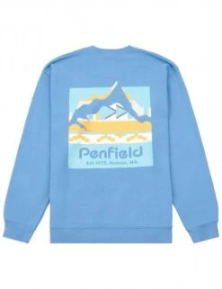Penfield Geo Back Print Sweat - Riviera
