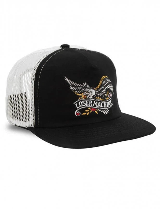 Loser Machine Black/White Glory Bound – Graphic Foam Flat Bill Trucker Hat 3 Loser Machine Black/White Glory Bound – Graphic Foam Flat Bill Trucker Hat