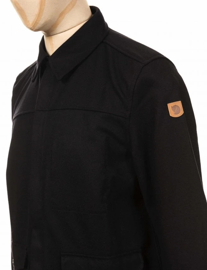 Fjallraven Greenland Re-Wool Shirt Jacket - Black 5 Fjallraven Greenland Re-Wool Shirt Jacket - Black - Image 3