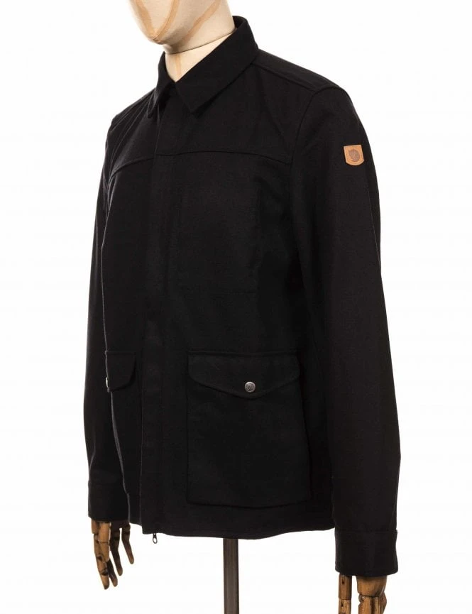 Fjallraven Greenland Re-Wool Shirt Jacket - Black 6 Fjallraven Greenland Re-Wool Shirt Jacket - Black - Image 4
