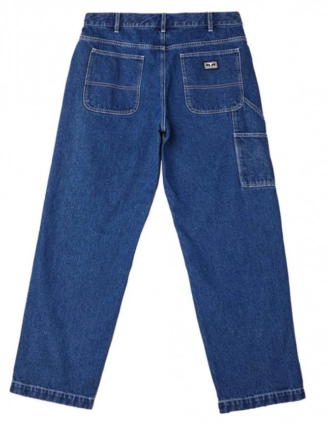 Obey Clothing Hardwork Carpenter Denim - Stonewash Indigo 3 Obey Clothing Hardwork Carpenter Denim - Stonewash Indigo
