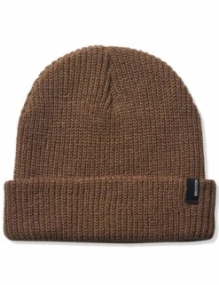 Brixton Heist Beanie Hat in Coyote Brown – Classic Cuffed Knit Streetwear Hat