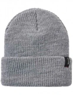 Brixton Heist Beanie - Light Grey Heather Classic Cuffed Knit Hat