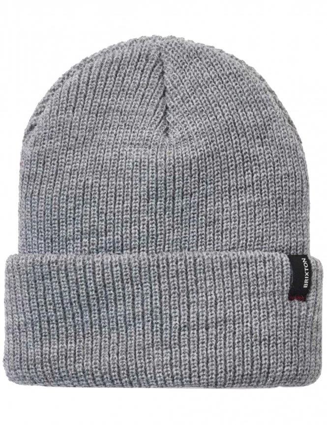 Brixton Heist Beanie - Light Grey Heather Classic Cuffed Knit Hat 3 Brixton Heist Beanie - Light Grey Heather Classic Cuffed Knit Hat