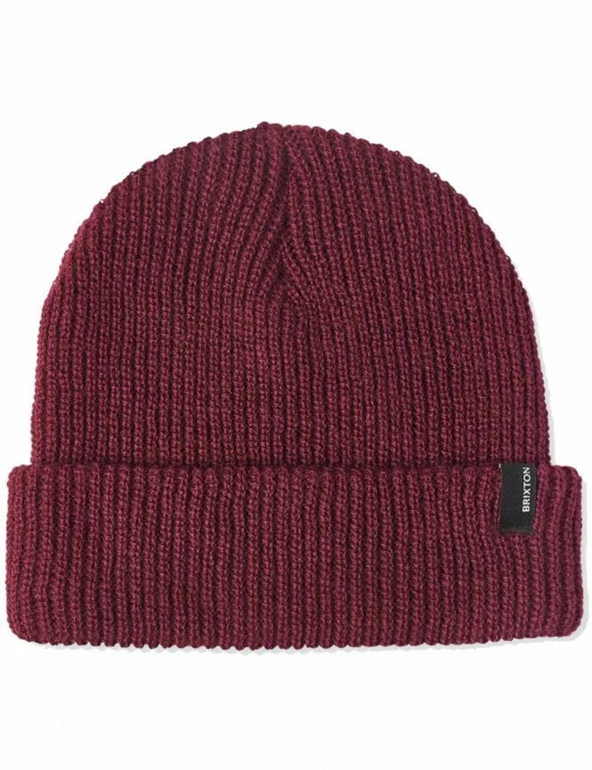 Brixton Heist Beanie Mahogany Red – Ribbed Knit Cuffed Beanie Hat 3 Brixton Heist Beanie Mahogany Red – Ribbed Knit Cuffed Beanie Hat