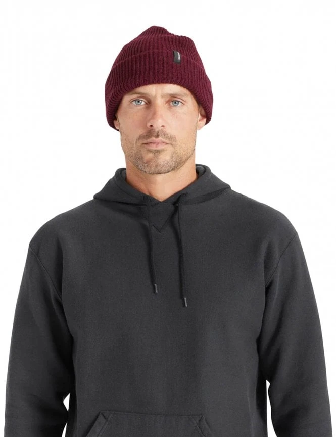 Brixton Heist Beanie Mahogany Red – Ribbed Knit Cuffed Beanie Hat 4 Brixton Heist Beanie Mahogany Red – Ribbed Knit Cuffed Beanie Hat - Image 2