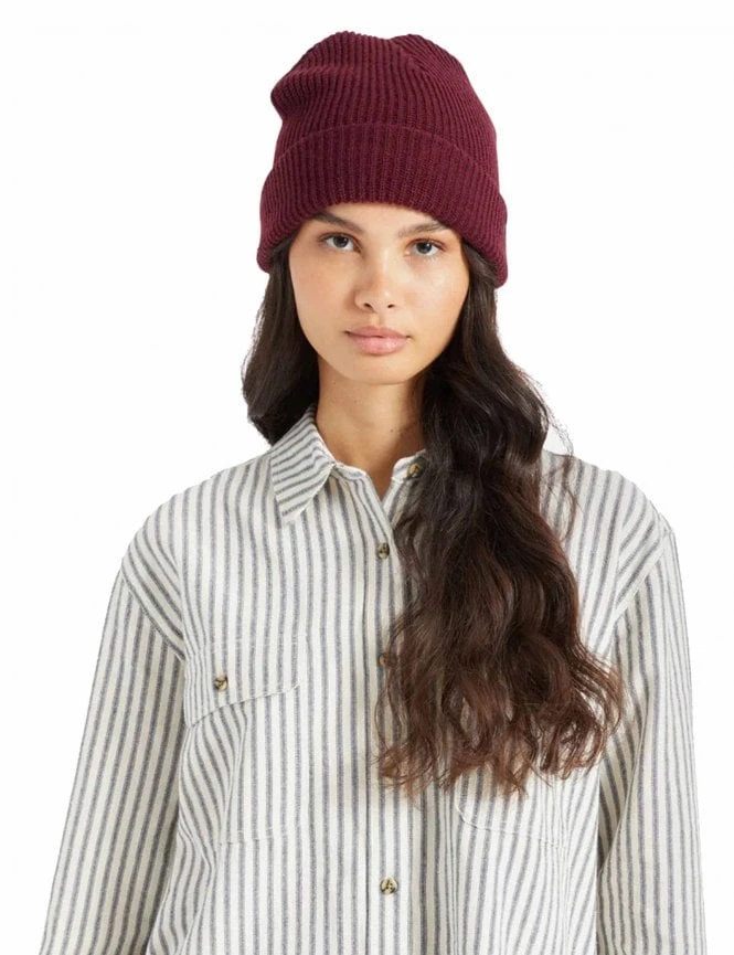 Brixton Heist Beanie Mahogany Red – Ribbed Knit Cuffed Beanie Hat 5 Brixton Heist Beanie Mahogany Red – Ribbed Knit Cuffed Beanie Hat - Image 3