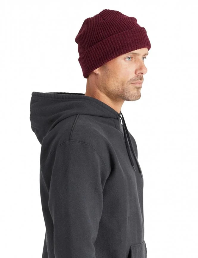 Brixton Heist Beanie Mahogany Red – Ribbed Knit Cuffed Beanie Hat 6 Brixton Heist Beanie Mahogany Red – Ribbed Knit Cuffed Beanie Hat - Image 4