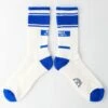 Rostersox Blue Hello Tag Ribbed Crew Socks – Sustainable Cotton Blend 1 Rostersox Blue Hello Tag Ribbed Crew Socks – Sustainable Cotton Blend -Fatbuddha Store hello socks blue p34398 115217 medium