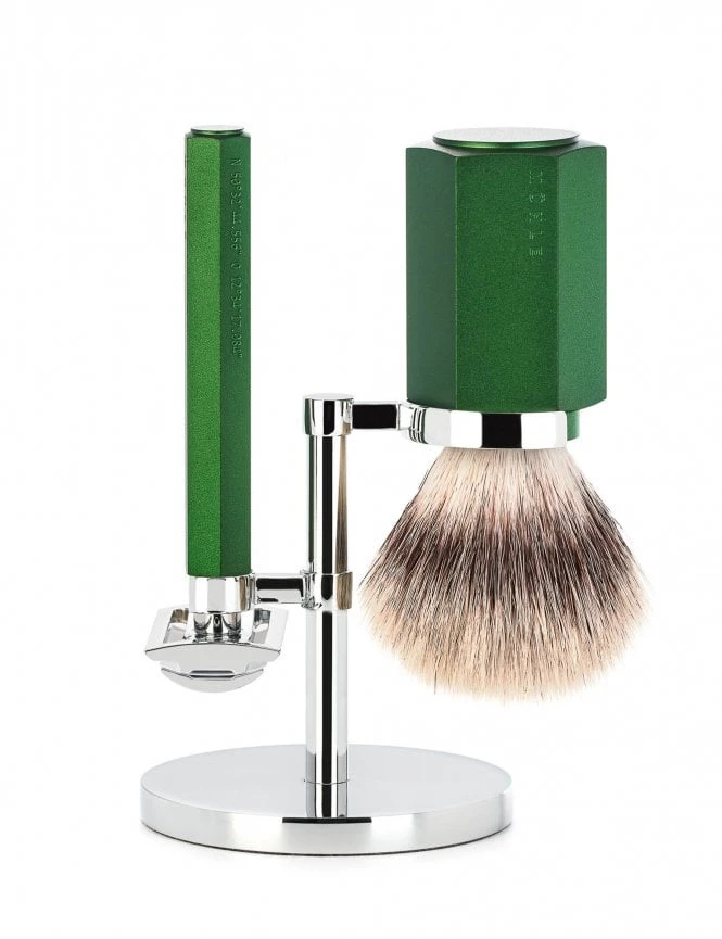 HEXAGON Silvertip Fibre 3-Piece Shaving Set - Forest 4 HEXAGON Silvertip Fibre 3-Piece Shaving Set - Forest - Image 2