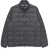 Hi-Neck Zip Down Jacket - Dark Charcoal -Fatbuddha Store hi neck zip down jacket dark charcoal p30759 114867 medium