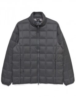 Hi-Neck Zip Down Jacket - Dark Charcoal