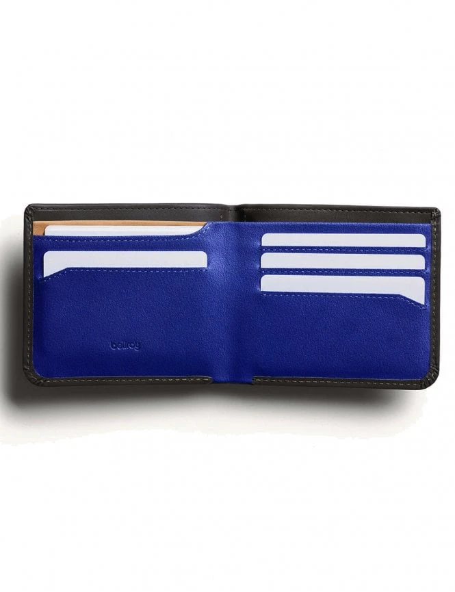 Bellroy Hide & Seek Hi RFID Protected Wallet - Charcoal Leather with Cobalt Interior 4 Bellroy Hide & Seek Hi RFID Protected Wallet - Charcoal Leather with Cobalt Interior - Image 2