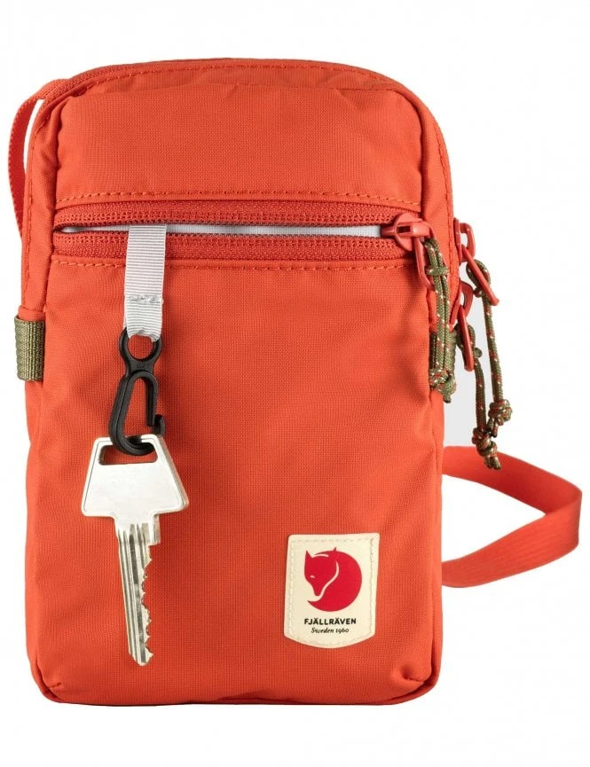 Fjallraven High Coast 1L Pocket Rowan Red – Waterproof Recycled Nylon Minimalist Crossbody Bag 6 Fjallraven High Coast 1L Pocket Rowan Red – Waterproof Recycled Nylon Minimalist Crossbody Bag - Image 4