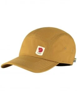 Fjallraven High Coast Lite Cap in Acorn – Reflective Logo Lightweight Curved Bill Hat