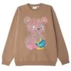 Obey Clothing Honey Bear Crew Sweat - Rabbit Paw -Fatbuddha Store honey bear crew sweat rabbit paw p31952 109312 medium