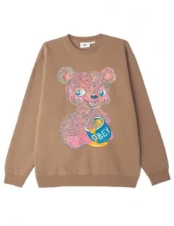 Obey Clothing Honey Bear Crew Sweat - Rabbit Paw