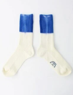 Rostersox HRD Rib Socks Blue - Dipped In Contrast Crew Socks