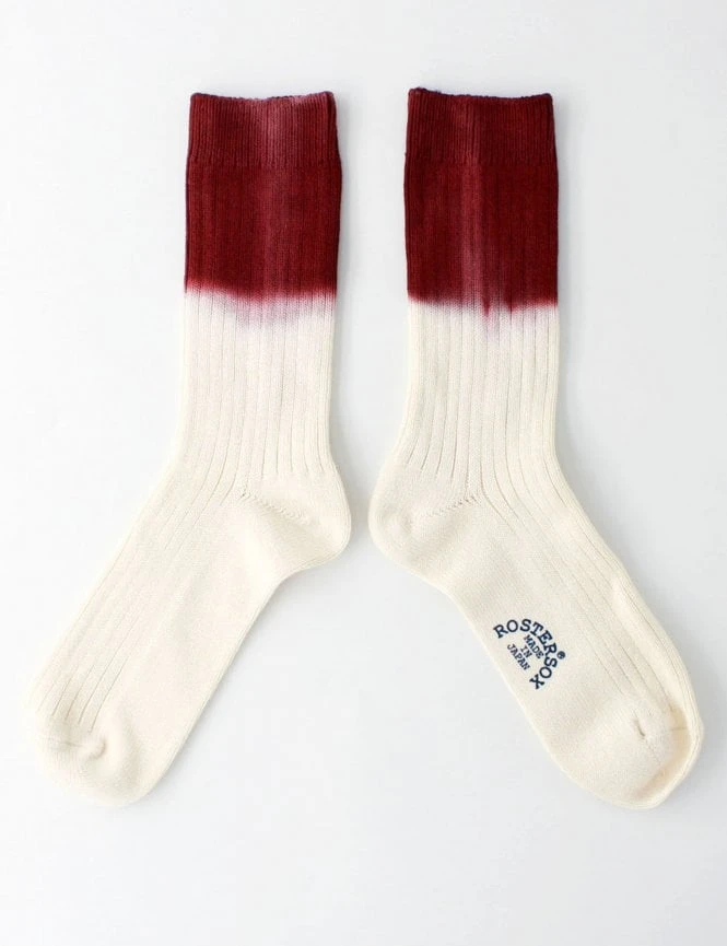 Rostersox HRD Rib Socks Burgundy - Dipped In Contrast Ribbed Crew Socks 3 Rostersox HRD Rib Socks Burgundy - Dipped In Contrast Ribbed Crew Socks