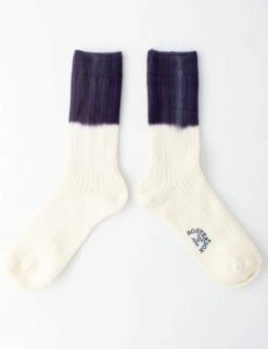 Rostersox HRD Rib Socks - Purple with White Dipped Contrast Crew Socks