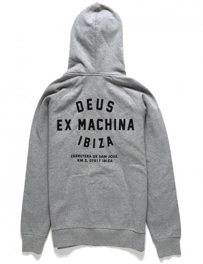 Deus Ex Machina Ibiza Address Hooded Sweat - Grey Heather 4 Deus Ex Machina Ibiza Address Hooded Sweat - Grey Heather - Image 2
