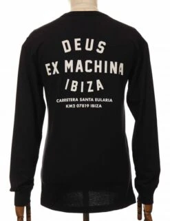Deus Ex Machina Ibiza Address Long Sleeve Tee - Black