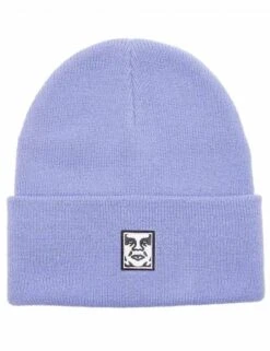 Obey Clothing Icon Patch Cuff Beanie Hat - Digital Violet