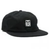 Obey Clothing Solid Black Icon Patch Eyes Logo – 6-Panel Curved Bill Strapback Hat -Fatbuddha Store icon patch panel hat black p31928 109289 medium