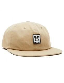 Obey Clothing Khaki Icon Patch 6-Panel Strapback Hat - Shepard Fairey Eyes Logo