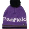 Penfield Intarsia Pom Beanie Hat - Pansy Purple Knit Pom-Pom Hat
