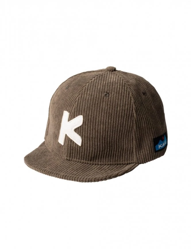 KAVU K Cap Oak Brown Corduroy – Short Brim Unconstructed 6-Panel Strapback 3 KAVU K Cap Oak Brown Corduroy – Short Brim Unconstructed 6-Panel Strapback