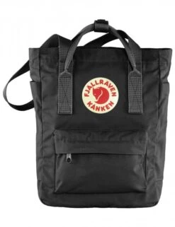 Fjallraven Kanken 8L Totepack Mini in Black - Convertible G-1000 Eco Shoulder Bag & Backpack