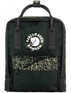 Fjallraven Kanken Art Mini Backpack - Darkwoods Forest Print G-1000 Eco