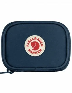 Fjallraven Kanken Card Wallet Navy - Durable G-1000 Water-Resistant Zippered Card Holder