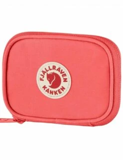 Fjallraven Kanken Card Wallet - Peach Pink - G-1000 HeavyDuty Eco Zip Wallet -Fatbuddha Store kanken card wallet peach pink p22020 120031 medium