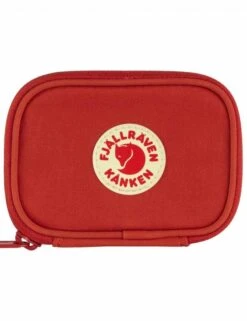 Fjallraven Kanken Card Wallet True Red – Durable G-1000 HeavyDuty Zippered Wallet