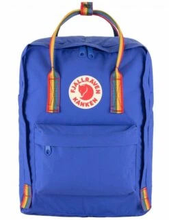 Fjallraven Kanken Classic Rainbow Edition - Cobalt Blue Canvas Backpack