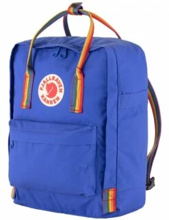 Fjallraven Kanken Classic Rainbow Edition - Cobalt Blue Canvas Backpack -Fatbuddha Store kanken classic rainbow backpack cobalt blue p36350 122887 medium