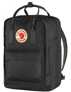 Fjallraven Kanken Laptop 15" Backpack - All Black Classic Scandinavian Tech Bag -Fatbuddha Store kanken laptop backpack 15 black p33468 112488 medium