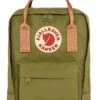 Fjallraven Kanken Mini Backpack – Foliage Green and Peach Sand Two-Tone Small Daypack