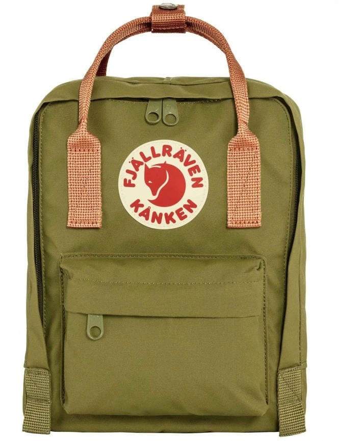 Fjallraven Kanken Mini Backpack – Foliage Green and Peach Sand Two-Tone Small Daypack 3 Fjallraven Kanken Mini Backpack – Foliage Green and Peach Sand Two-Tone Small Daypack