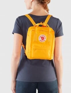 Fjallraven Kanken Mini Backpack in Ochre with Confetti Pattern Straps - Water-Resistant Compact Daypack -Fatbuddha Store kanken mini backpack ochre confetti pattern p33370 119531 medium